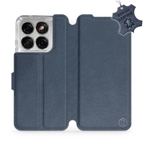 Kožené flip pouzdro na mobil Motorola Edge 70 Fusion - Mobiwear - modré