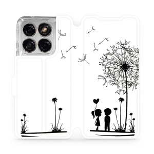 Flip pouzdro na mobil Motorola Edge 70 Fusion - Mobiwear MH16P, dvojice s pampeliškou