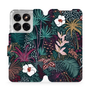 Flip pouzdro na mobil Motorola Edge 70 Fusion - Mobiwear VP13S, temná flóra