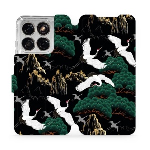 Flip pouzdro na mobil Motorola Edge 70 Fusion - Mobiwear VP16S, jeřábi