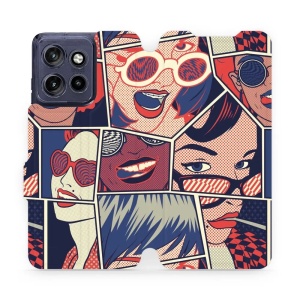 Flip pouzdro na mobil Motorola Edge 60 Neo - Mobiwear VP18P, komiks