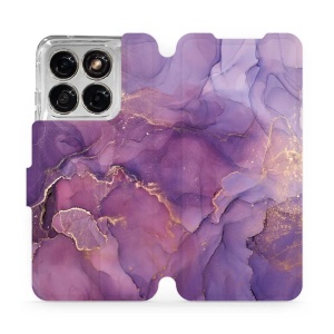 Flip pouzdro na mobil Motorola Edge 70 Fusion - Mobiwear VP20S, fialový mramor