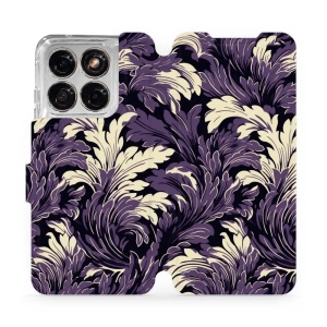 Flip pouzdro na mobil Motorola Edge 70 Fusion - Mobiwear VA46S, fialové rostliny