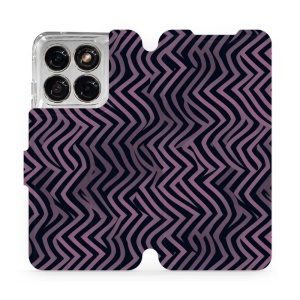 Flip pouzdro na mobil Motorola Edge 70 Fusion - Mobiwear VA55S, fialové klikyháky