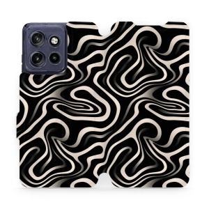 Flip pouzdro na mobil Motorola Edge 60 Neo - Mobiwear VA63S, vlnky a linky