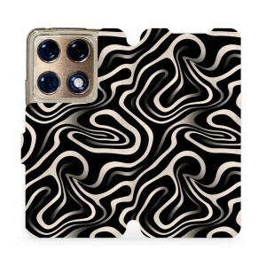 Flip pouzdro na mobil Motorola Signature 5G - Mobiwear VA63S, vlnky a linky