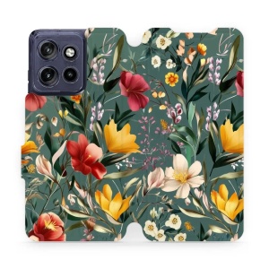 Flip pouzdro na mobil Motorola Edge 60 Neo - Mobiwear VP71S, na zelené louce