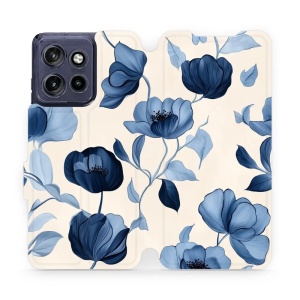 Flip pouzdro na mobil Motorola Edge 60 Neo - Mobiwear VP73S, modrá krása květů