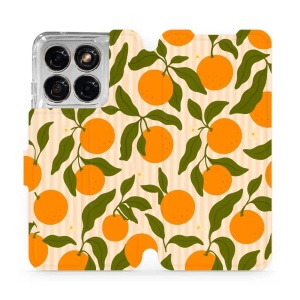 Flip pouzdro na mobil Motorola Edge 70 Fusion - Mobiwear VP82S, pomeranče