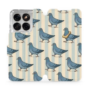 Flip pouzdro na mobil Motorola Edge 70 Fusion - Mobiwear VP91S, holubi