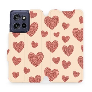 Flip pouzdro na mobil Motorola Edge 60 Neo - Mobiwear VP93S, otisk srdce