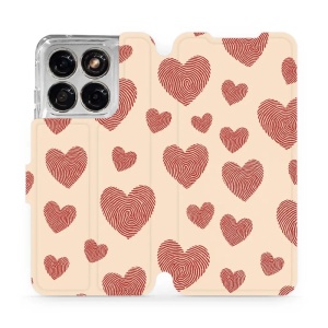 Flip pouzdro na mobil Motorola Edge 70 Fusion - Mobiwear VP93S, otisk srdce