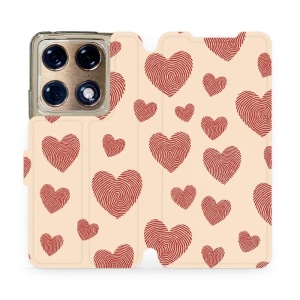 Flip pouzdro na mobil Motorola Signature 5G - Mobiwear VP93S, otisk srdce