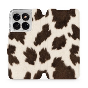 Flip pouzdro na mobil Motorola Edge 70 Fusion - Mobiwear V166S, hnědá strakatá