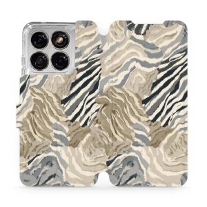 Flip pouzdro na mobil Motorola Edge 70 Fusion - Mobiwear V168S, pruhovaná malba