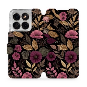 Flip pouzdro na mobil Motorola Edge 70 Fusion - Mobiwear V170S, fialová kvítka