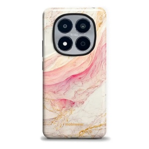 Odolný kryt na mobil Xiaomi Redmi Note 15 Pro Plus 5G - Mobiwear Elite Pro EP32E, růžový a zlatavý mramor