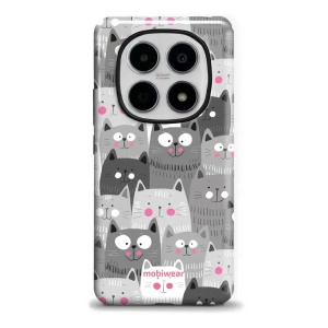 Odolný kryt na mobil Xiaomi Redmi Note 15 5G - Mobiwear Elite Pro E099E, kočičky