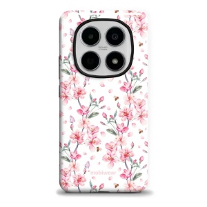 Odolný kryt na mobil Xiaomi Redmi Note 15 5G - Mobiwear Elite Pro E124E, růžové květy