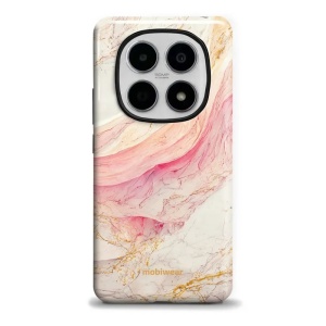 Odolný kryt na mobil Xiaomi Redmi Note 15 5G - Mobiwear Elite Pro EP32E, růžový a zlatavý mramor