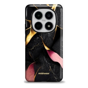 Odolný kryt na mobil Xiaomi Redmi Note 15 5G - Mobiwear Elite Pro EP35E, černý a zlatavý mramor