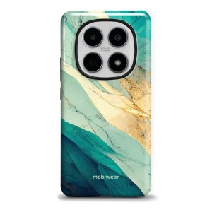 Odolný kryt na mobil Xiaomi Redmi Note 15 5G - Mobiwear Elite Pro EP37E, zlatavý a zelenkavý mramor