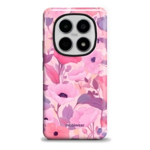 Odolný kryt na mobil Xiaomi Redmi Note 15 5G - Mobiwear Elite Pro EP74E, růžové květy snů