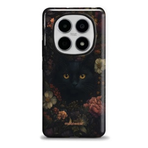 Odolný kryt na mobil Xiaomi Redmi Note 15 5G - Mobiwear Elite Pro E161E, temná kočka