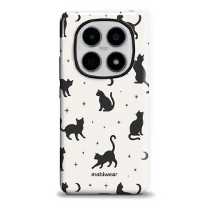 Odolný kryt na mobil Xiaomi Redmi Note 15 5G - Mobiwear Elite Pro E162E, noční kočičky