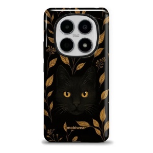 Odolný kryt na mobil Xiaomi Redmi Note 15 5G - Mobiwear Elite Pro E164E, černá kočka