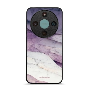 Lesklý kryt na mobil Honor Magic 8 Lite - Mobiwear Glossy G028G, bílý a fialový mramor