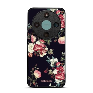 Lesklý kryt na mobil Honor Magic 8 Lite - Mobiwear Glossy G040G, růže na černé