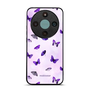 Lesklý kryt na mobil Honor Magic 8 Lite - Mobiwear Glossy GP77G, fialoví motýlci
