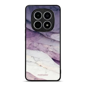 Lesklý kryt na mobil Xiaomi Redmi Note 15 4G - Mobiwear Glossy G028G, bílý a fialový mramor