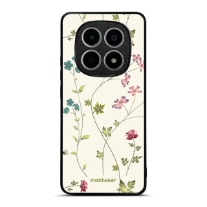 Lesklý kryt na mobil Xiaomi Redmi Note 15 4G - Mobiwear Glossy G035G, tenké rostlinky s květy