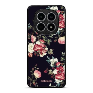 Lesklý kryt na mobil Xiaomi Redmi Note 15 4G - Mobiwear Glossy G040G, růže na černé