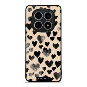 Lesklý kryt na mobil Xiaomi Redmi Note 15 4G - Mobiwear Glossy GA51G, černá srdíčka