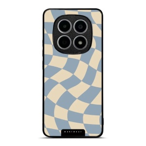 Lesklý kryt na mobil Xiaomi Redmi Note 15 4G - Mobiwear Glossy GA59G, modrá a béžová šachovnice