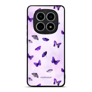 Lesklý kryt na mobil Xiaomi Redmi Note 15 4G - Mobiwear Glossy GP77G, fialoví motýlci