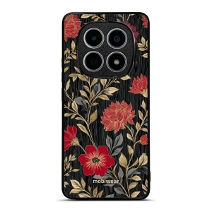 Lesklý kryt na mobil Xiaomi Redmi Note 15 4G - Mobiwear Glossy G172G, červená kvítka