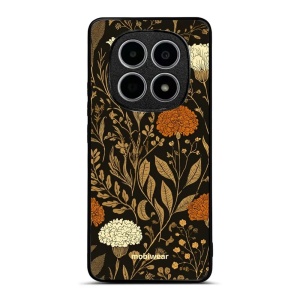Lesklý kryt na mobil Xiaomi Redmi Note 15 4G - Mobiwear Glossy G174G, béžová a oranžová kvítka