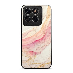 Lesklý kryt na mobil Motorola Edge 70 Fusion - Mobiwear Glossy G027G, růžový a zlatavý mramor