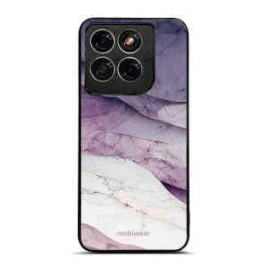 Lesklý kryt na mobil Motorola Edge 70 Fusion - Mobiwear Glossy G028G, bílý a fialový mramor