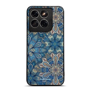 Lesklý kryt na mobil Motorola Edge 70 Fusion - Mobiwear Glossy G038G, modré mandala květy