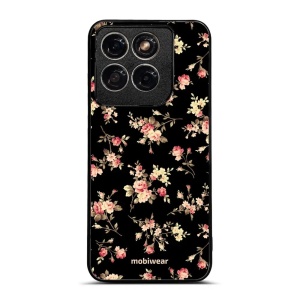 Lesklý kryt na mobil Motorola Edge 70 Fusion - Mobiwear Glossy G039G, květy na černé