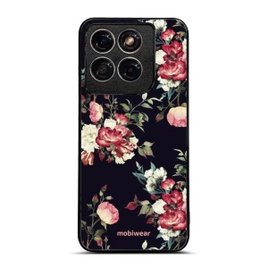 Lesklý kryt na mobil Motorola Edge 70 Fusion - Mobiwear Glossy G040G, růže na černé