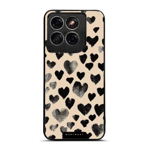 Lesklý kryt na mobil Motorola Edge 70 Fusion - Mobiwear Glossy GA51G, černá srdíčka