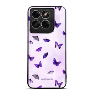 Lesklý kryt na mobil Motorola Edge 70 Fusion - Mobiwear Glossy GP77G, fialoví motýlci