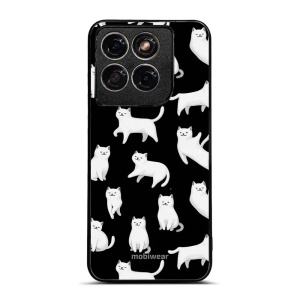 Lesklý kryt na mobil Motorola Edge 70 Fusion - Mobiwear Glossy G163G, bílé kočičky