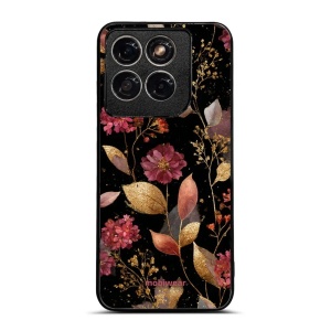 Lesklý kryt na mobil Motorola Edge 70 Fusion - Mobiwear Glossy G171G, zlatavé lístky a květy